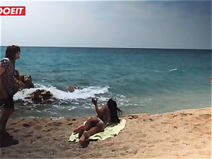 LETSDOEIT - torrid black teen boned rigid At The Beach